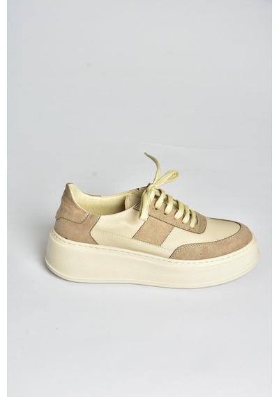 Fox Shoes V274949109 Bej Kalın Tabanlı Spor Ayakkabı Sneakers Bej