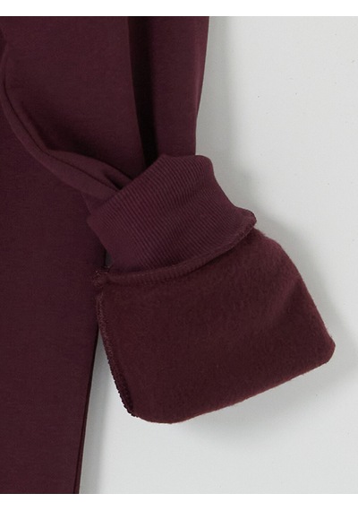 Lcwaıkıkı Classic Mürdüm Baskılı Erkek Kalın Sweatshirt