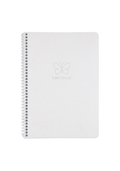 3 Adet Keskin A4 80 Yaprak Çizgili Spiralli Glitter Defter