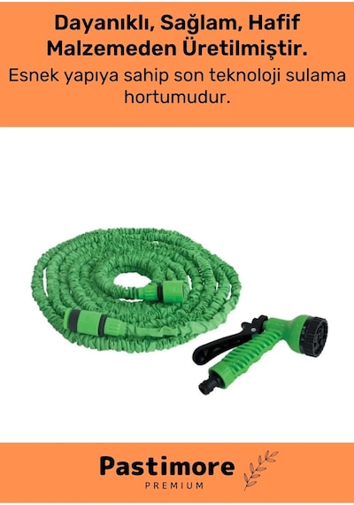 Dayanıklı Kırılmaz 3 Modlu Uzayan Bahçe Sulama Araç Yıkama Hortumu 5 /15 Metre