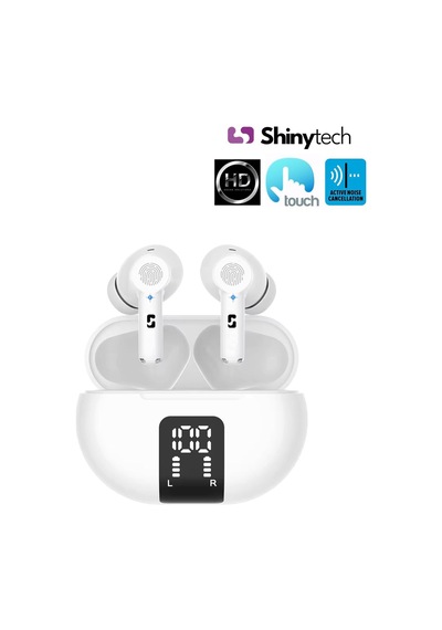 Tr St70 Aktif Gürültü Engelleyici Anc Kablosuz Bluetooth Kulaklık Beyaz Genel