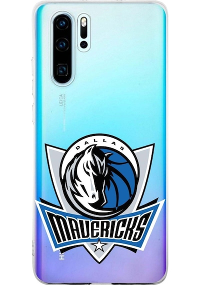 Huawei P30 Pro Uyumlu Kapak Dallas Mawericks Tasarımlı Şeffaf Silikon Kılıf Şeffaf