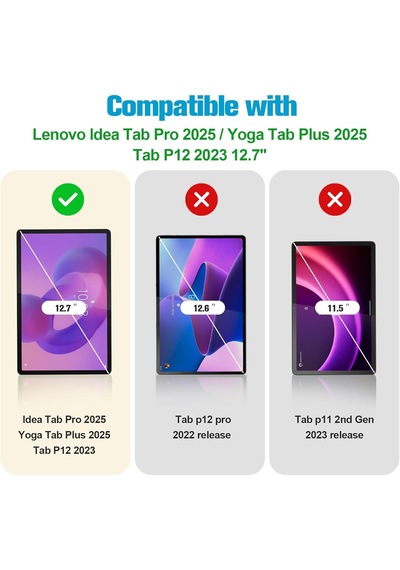 Lenovo Idea Tab Pro 2025/tab P12 2023 Uyumlu Temperli Cam Ekran Koruyucu 2 Adet