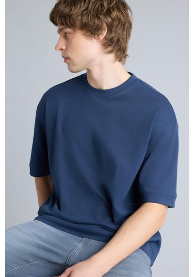 Defacto %100 Pamuk Loose Fit Basic Tişört G4728ax26smnv249 Lacivert-nv249