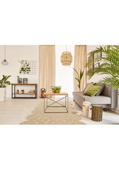 Eko Halı Patna Ptn 01 Natural Jüt Hasır Görünümlü Hav Toz Vermez Örgü Halı - 90X150
