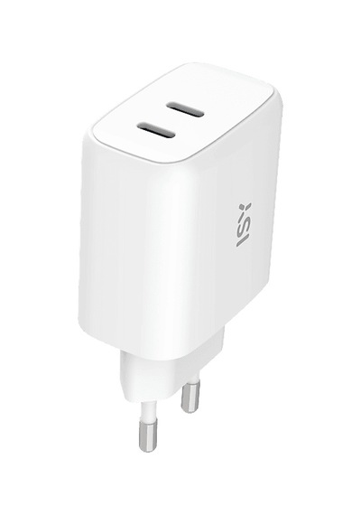 ISY IWC-0004 45 W 2XUSB C WT Güç Adaptörü Beyaz