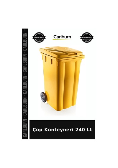 Özel Üretim Çöp Konteyneri 240 Lt Kullanışlı Kapaklı Atık