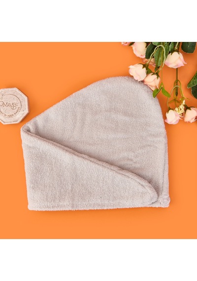 Soft Pamuk Saç Havlusu - Gri - 55x25 Cm Çok Renkli