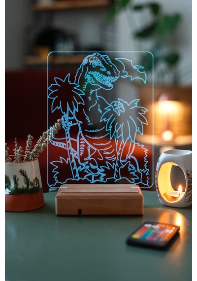 Özel Tasarım 3D Dinazor Masaüstü Led Lamba