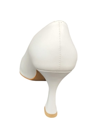 Merry Pace 6394066z 7 Cm Kadeh Topuklu Sivri Burun Kadın Stiletto Ayakkabı Beyaz
