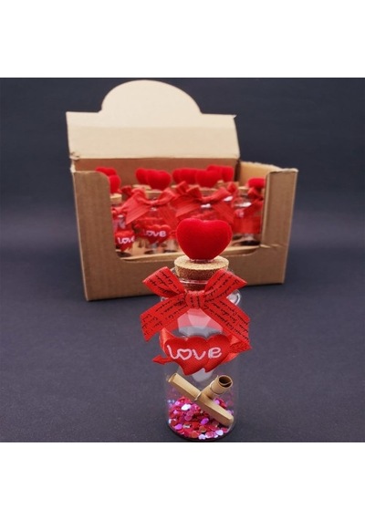 Love Kalpli Dilek Şişesi Belirtilmemiş
