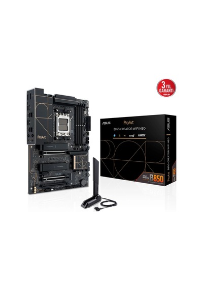 Asus Proart B850-creator Wıfı Neo, 4xddr5, 3xm.2, Hdmı, Dp, Type-c, Pcıe 5.0, Wi-fi 7, Bluetooth V5.
