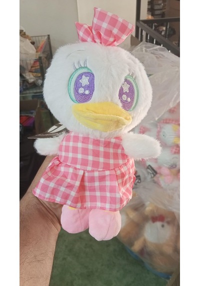 Oyuncak Peluş Sevimli Uyku Arkadaşı Pembe Elbiseli Ördek 25 Cm