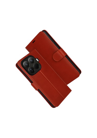 Xiaomi Mi 15t Pro Uyumlu Trend S Plus Kapaklı Kılıf - Kırmızı