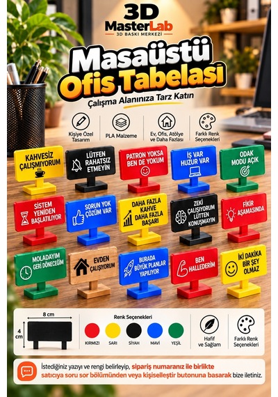 Dekoratif Masa Tabelası Masa Yazısı Dekor Tabela