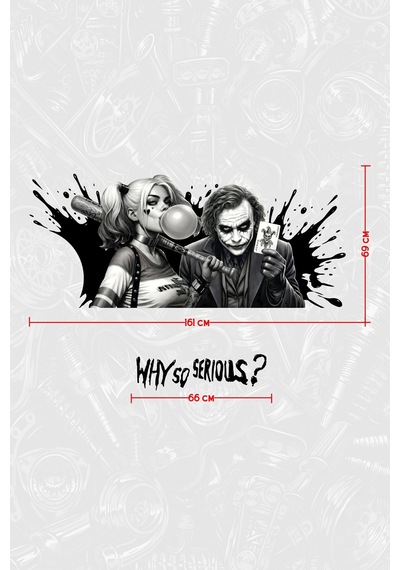 Joker & Harley Quınn Yan Gövde Kaplama Sticker Yolcu - 838427482