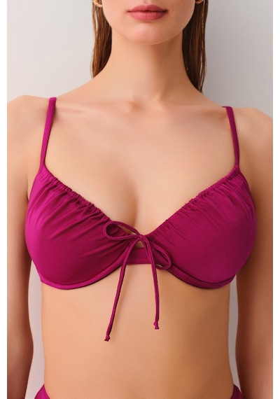 Suwen Önden Bağcıklı Destekli Bikini Üst Sbn26655c1283 Bordo