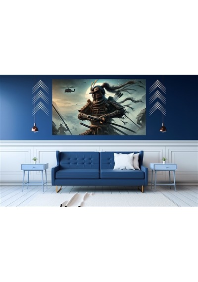 Ti-play Savaş Ve Ölüm 60x90cm Modern Samuray Pvc Çerçevesiz Tablo