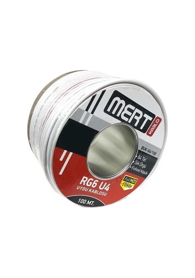 Mert Kablo Rg6u4 Uydu Anten Kablosu 64tel 100metre