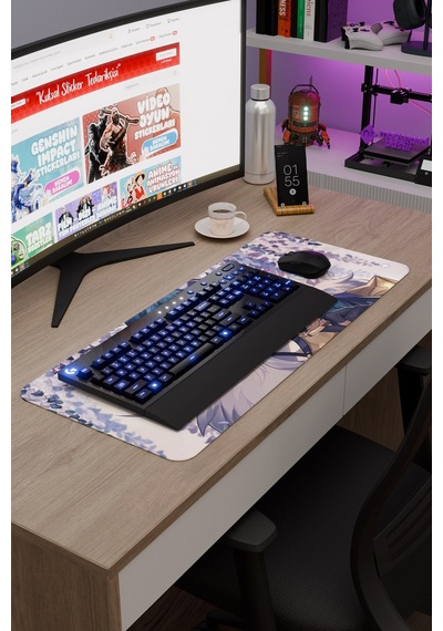 Kaeya Genshin Impact Anime Oyuncu V3 - 70x30 Xl Gaming Mouse Pad Fare Altlığı