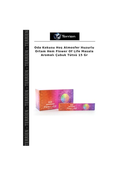 Oda Kokusu Hoş Atmosfer Huzurlu Ortam Hem Flower Of Life Masala Aromalı Çubuk Tütsü 15 Gr