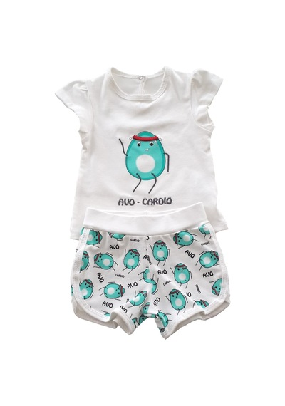 Çarşınet Piero Kids | Kız Bebek Ikili Takım Şortlu Avocardio Alt Üst Takım (426356134) Beyaz