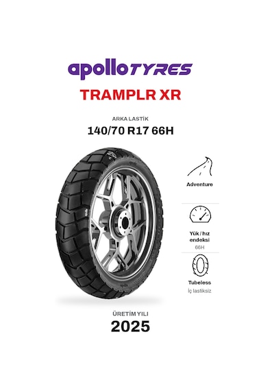 Apollo Tramplr Xr 140/70 R17 66h Radial Arka Motosiklet Lastiği