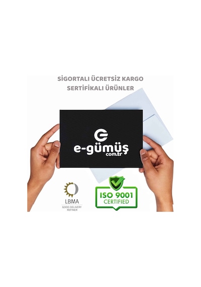 Egümüş E-gümüş 925 Ayar Gümüş Kadın Ajda Yatırımlık Bilezik Ray Gümüş