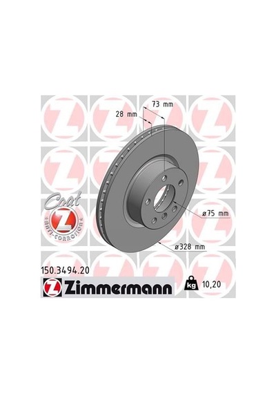 Zımmermann Fren Dıskı On Bmw X3 F25 X4 F26 IS00-ZIMMERMANN 150.3494.20