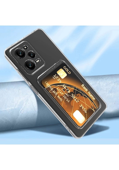 Redmi Note 12 Pro 5g Kılıf Kartlıklı Şeffaf Setra Clear Silikon Kapak - Renk Renksiz Renksiz