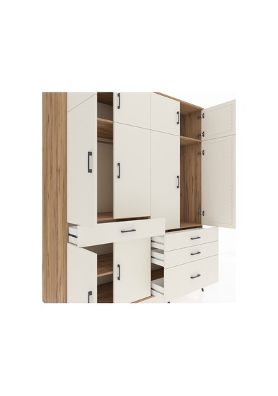 Kronos Gardrop 5 Raflı 4 Çekmeceli 2 Askılı 176x59x221 Çam-aytaşı Aytaşı Kronos Gardrop 5 Raflı 4 Çekmeceli 2 Askılı 176x59x221 Çam-aytaşı Aytaşı