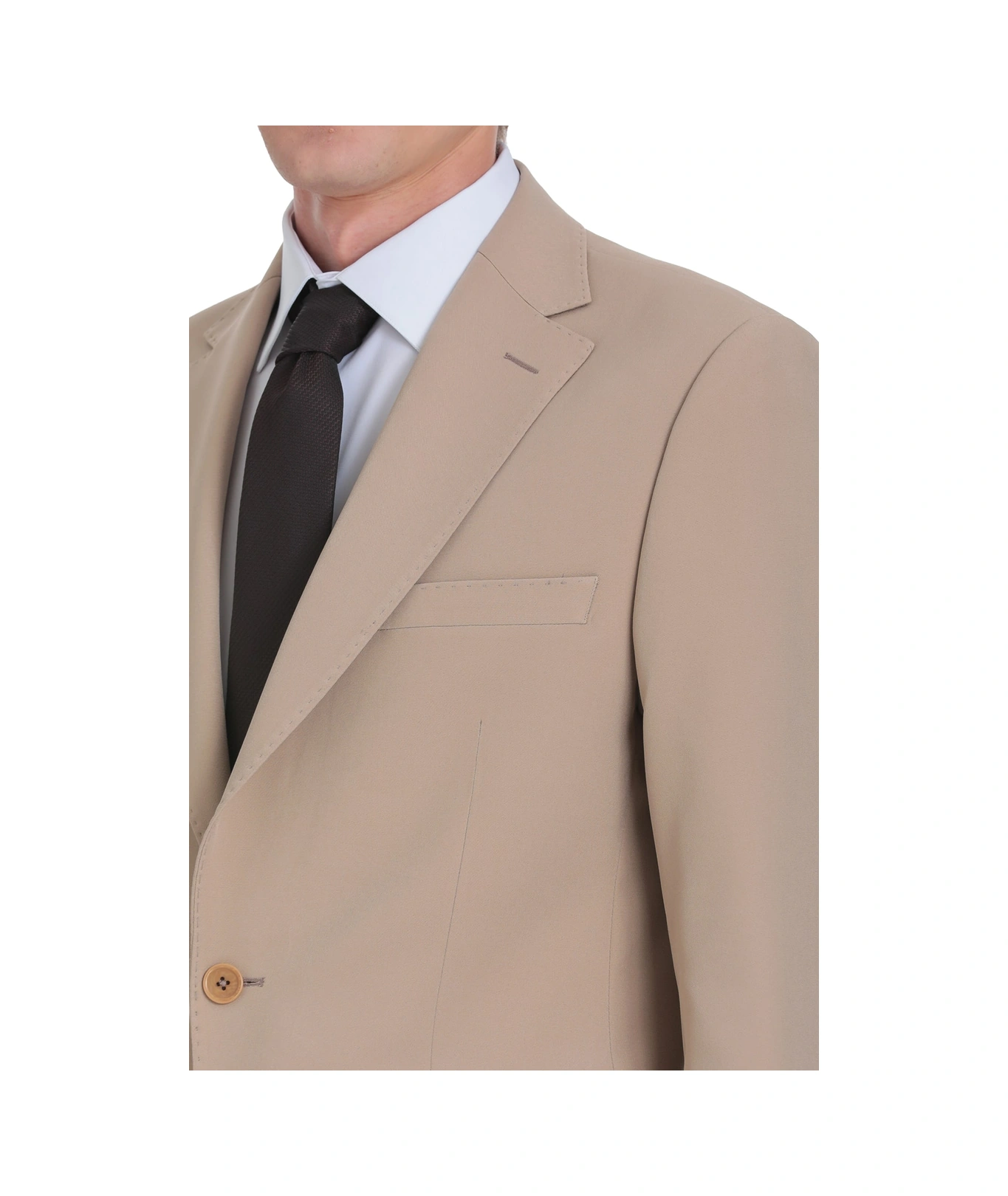 Hatemoğlu Vizon Slim Fit Mono Yaka Casual Takım Elbise Vizon