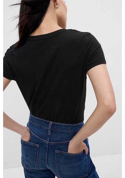 Gap V-ss Logo Classic Kadın Tişört SIYAH