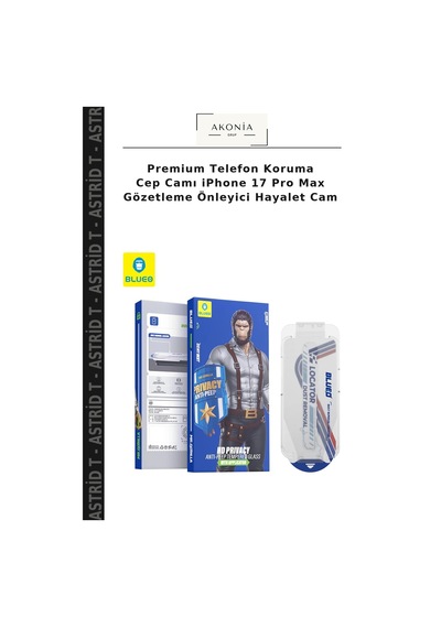 Premium Telefon Koruma Cep CamıApple iPhone Uyumlu 17 Pro Max Gözetleme Önleyici Hayalet Cam