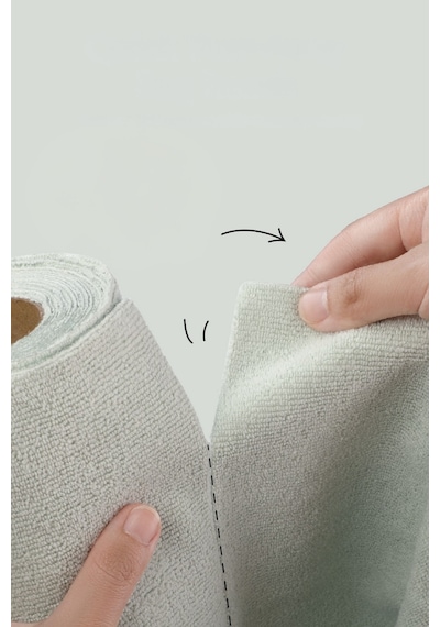 Çok Amaçlı Rulo Mikrofiber Temizlik Bezi 30x30 40 Yapraklı Bej - Açık Gri 2x20 Li Paket Bej