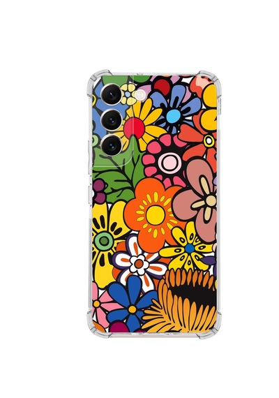 Samsung Galaxy S22 Plus Uyumlu Retro Color 2 Baskılı Şeffaf Köşe Korumalı Antişok Kılıf