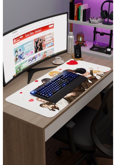 Kaguya Sama Anime V4 - 90x40 Xxl Gaming Kauçuk Kaymaz Taban Mouse Pad Fare Altlığı