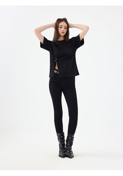 LOFT Regular Fit Kadın Tshirt K.kol Lf2040223 Q1.v1 Siyah