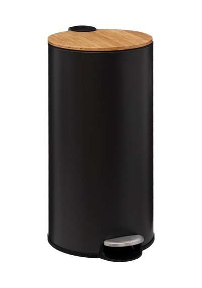 5five Çöp Kovaları Simply Smart Bambou 30 Lt Metal Siyah