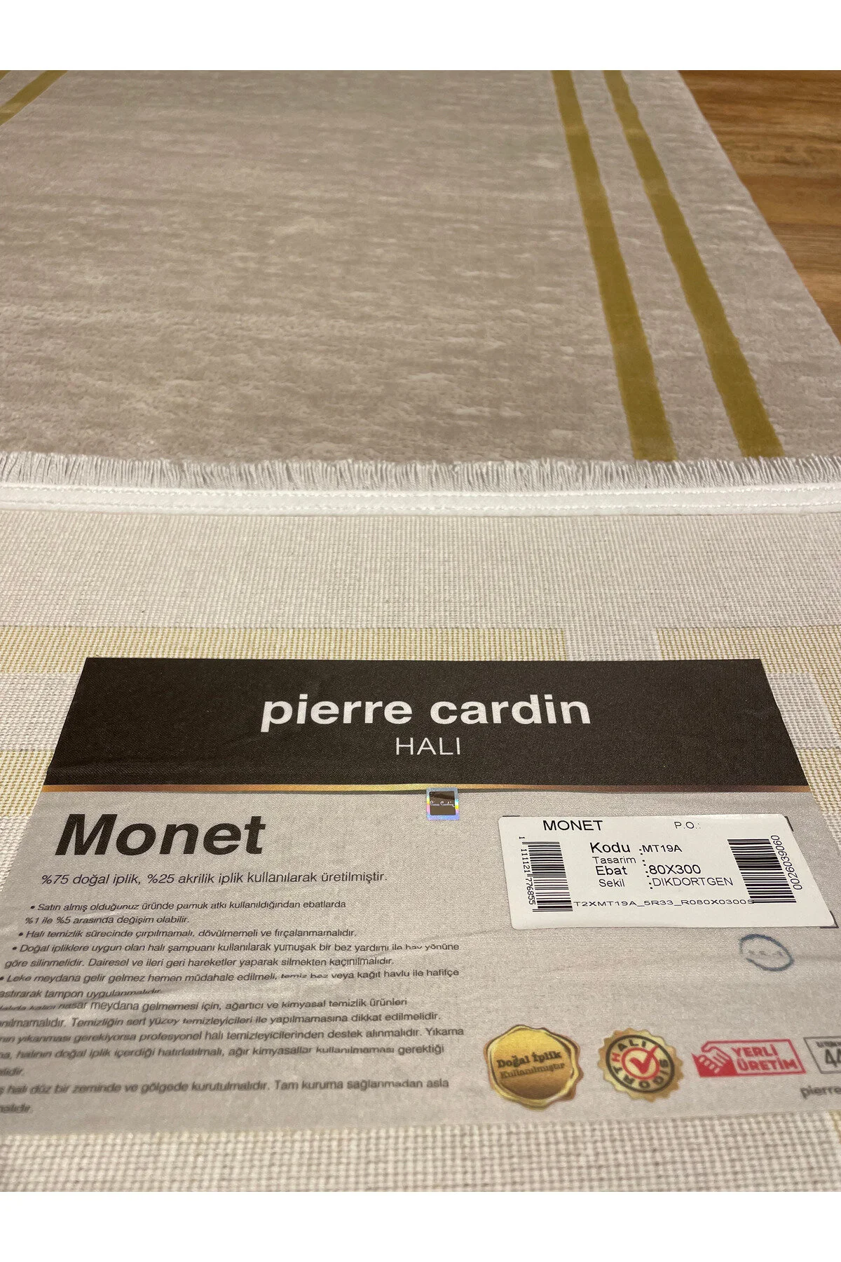 Monet Mt19a Gri-gold Halı Altın - Gri
