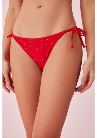 Suwen İnce Bağcıklı Detaylı Bikini Alt Sb24991s082