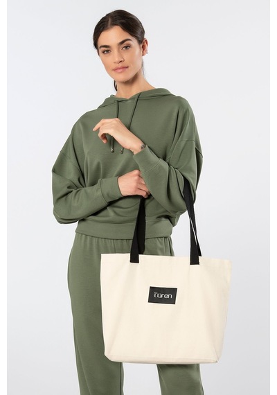 Türen Logo Baskılı Kanvas Tote Bag Çok Renkli