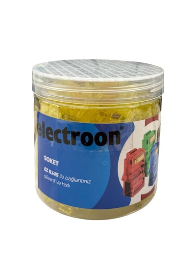 Electroon Sarı Cat6 Ezrj45 Açık Uçlu Soket 8p/8c - 100adet