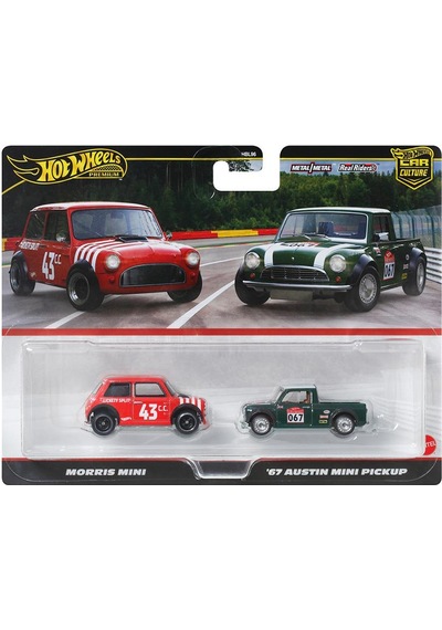1:64 Hot Wheels Premium Car Culture 2'li Paket Morris Mini & 67 Austin Mini Pickup Hbl96 - Jbk97 Çok Renkli