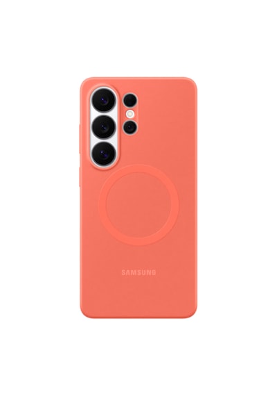 Samsung Galaxy Uyumlu S26 Ultra Silikon Magnet Kılıf - Mercan Mercan
