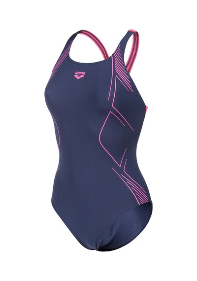 Arena Graphic Swimsuit Swim Pro Back Kadın Lacivert Yüzücü Mayo 011182790 Mavi