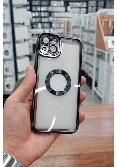 Apple Uyumlu iPhone 15 Plus Kılıf Köşeleri Renkli Şeffaf Kamera Korumalı Silikon Luxury Kapak
