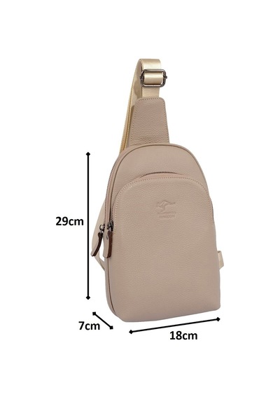 Kadın Çanta Vizon Hakiki Deri Body Bag Kangaroo Kıngdom 8155-V