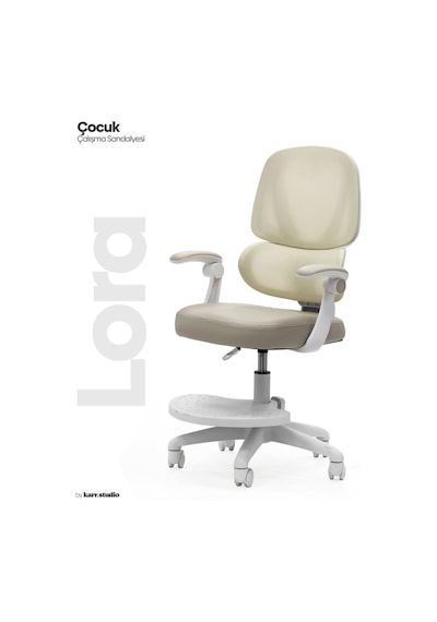 Lora Ergonomik Çocuk Çalışma Sandalyesi - Krem