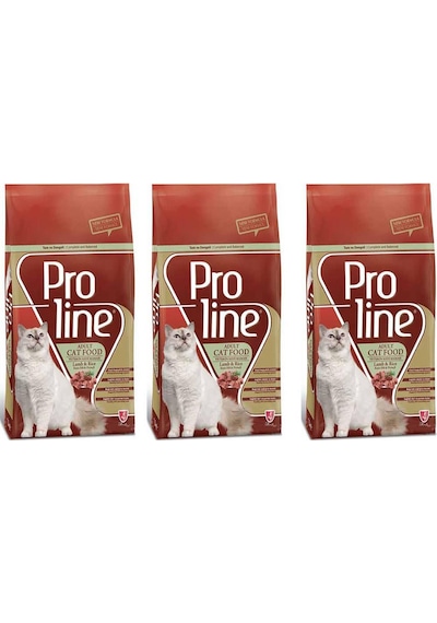 Pro Line Kuzulu Yetişkin Kedi Kuru Maması 3 x 1500 G